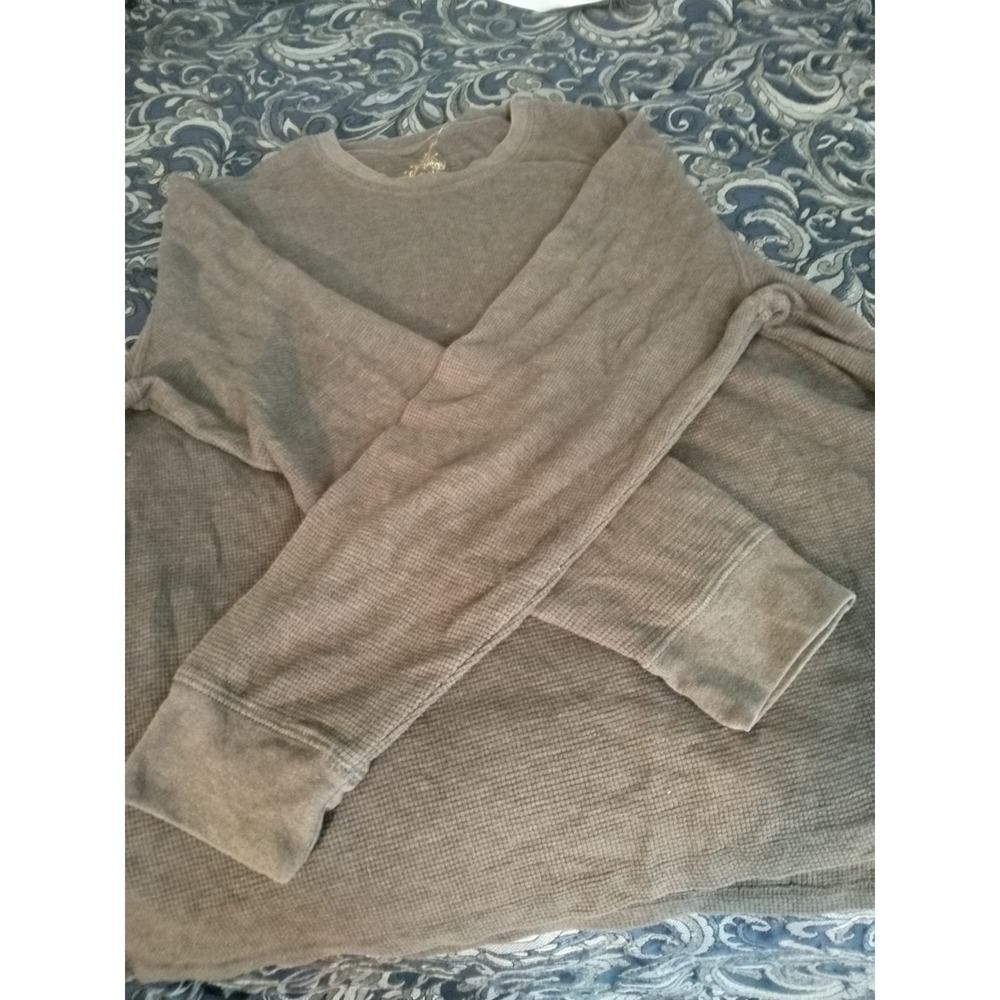 Faded Glory Waffle Knit Thermal Shirt Long Sleeve Gray Men's 3XL Big and Tall